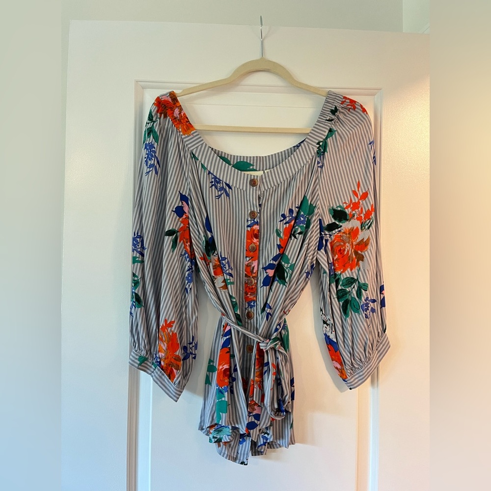 Anthropologie waist tie top- Size 12